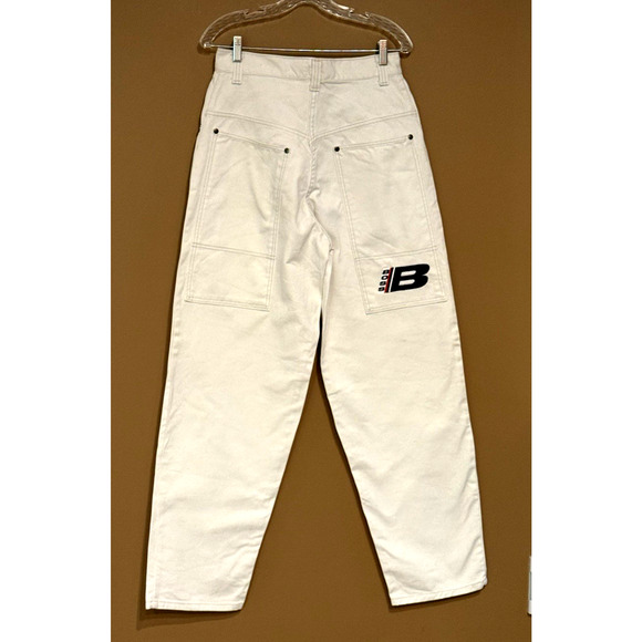 Vintage BOSS Jeans Mens White Baggy Wide Leg 30x32 JNCO Style Made in USA - Picture 1 of 11